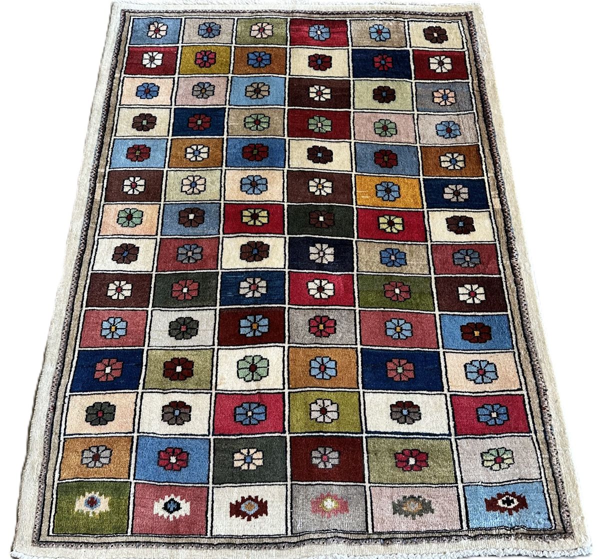 Hand-Knotted Tribal Persian Gabbeh Rug