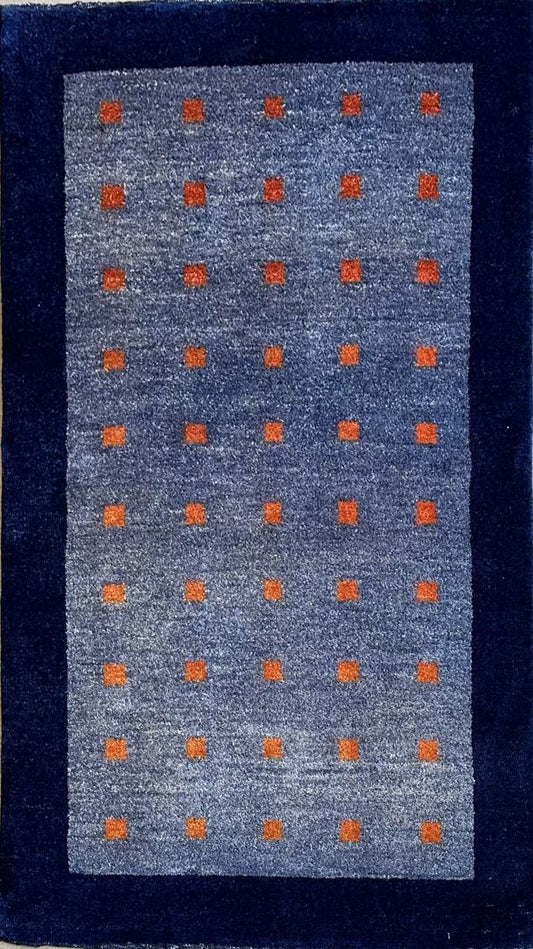 Hand-Knotted Tribal Persian Gabbeh Rug
