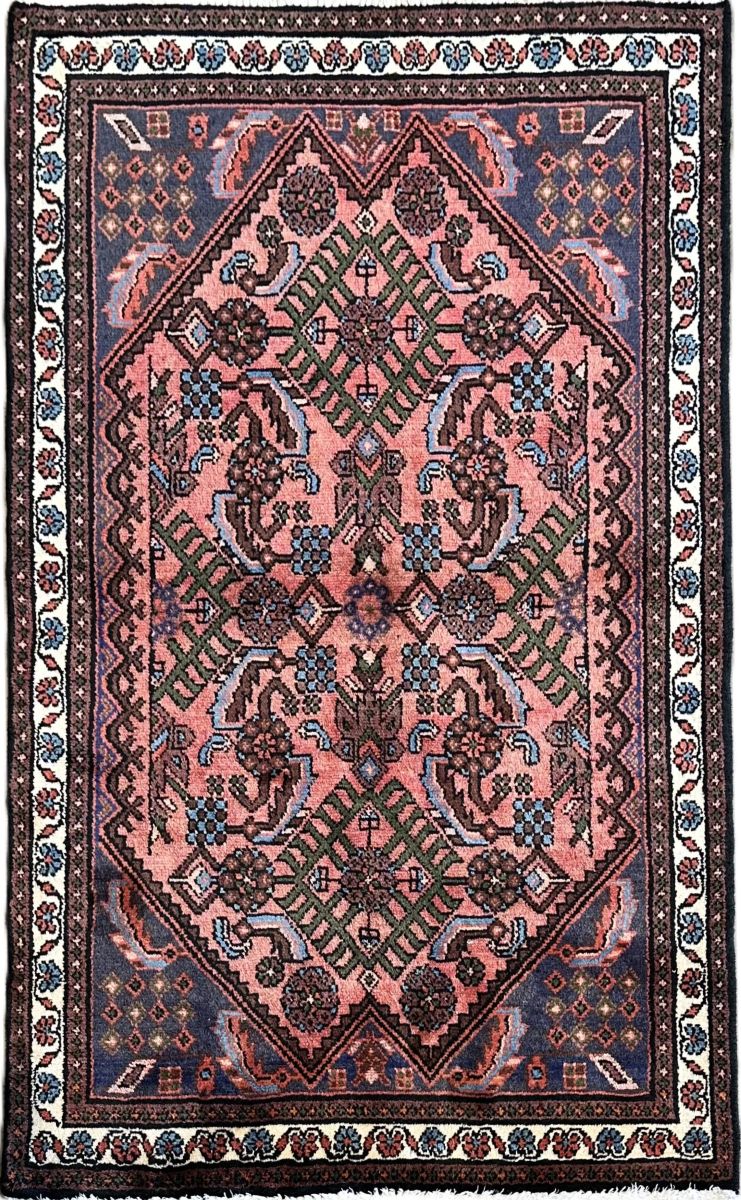 Hand-Knotted Tribal Persian Enjelas Rug