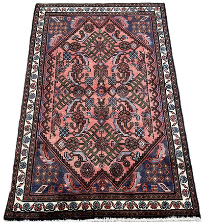 Hand-Knotted Tribal Persian Enjelas Rug