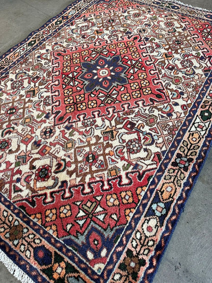 Hand-Knotted Tribal Persian Enjelas Rug