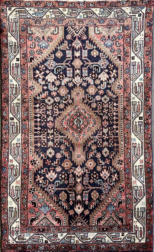 Hand-Knotted Tribal Persian Tajabad Rug