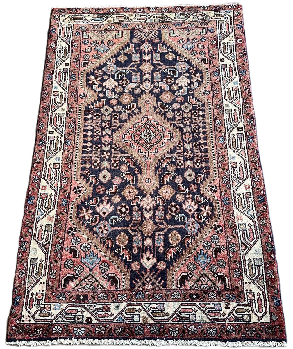 Hand-Knotted Tribal Persian Tajabad Rug