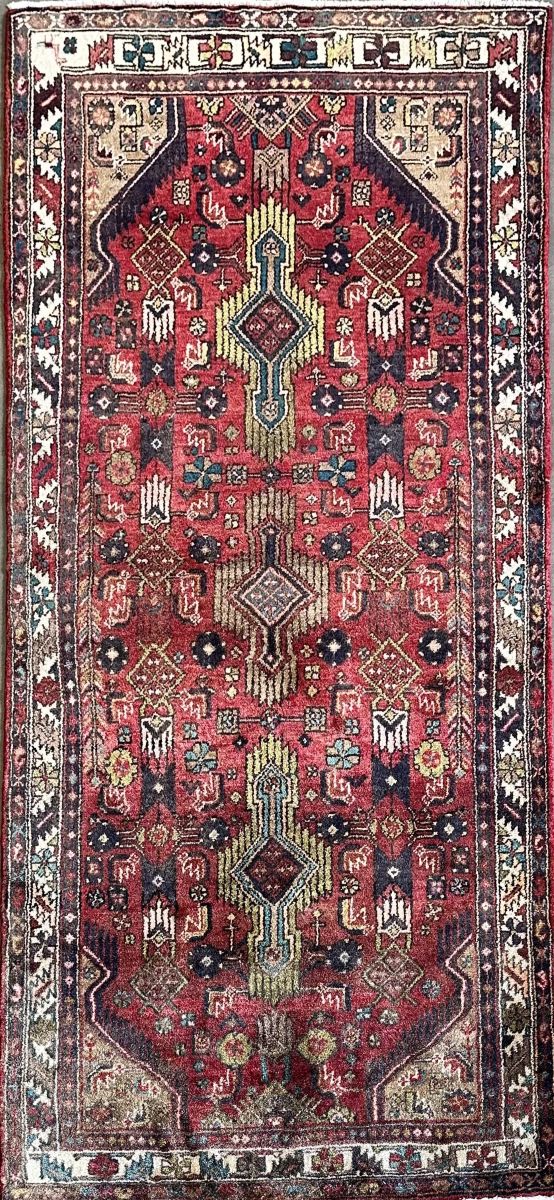 Hand-Knotted Tribal Persian Tajabad Rug