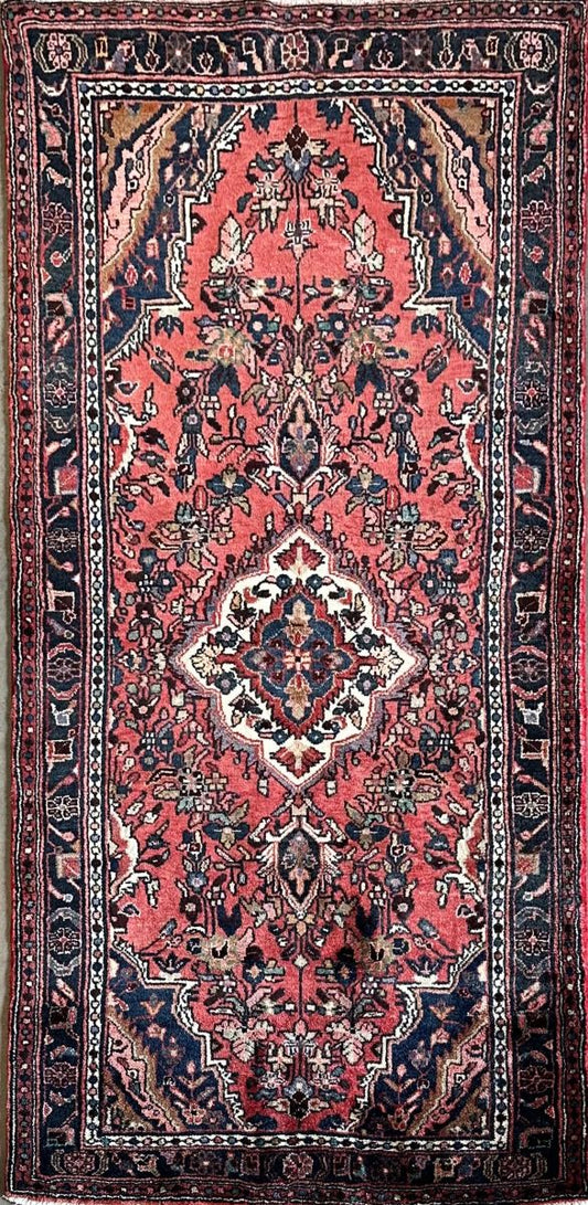 Hand-Knotted Persian Mehraban Rug