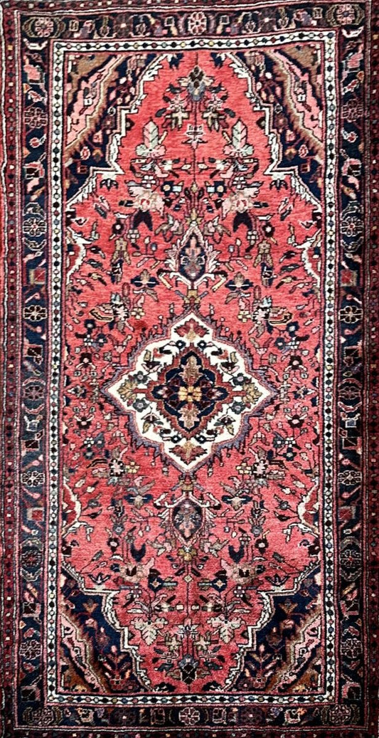 Hand-Knotted Persian Mehraban Rug