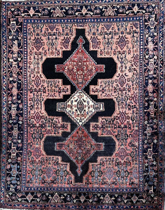 Hand-Knotted Tribal Persian Senneh Sanandaj Rug