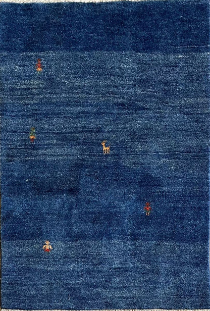 Hand-Knotted Tribal Persian Gabbeh Rug