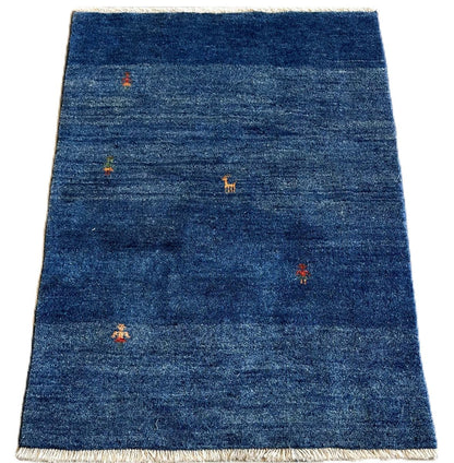 Hand-Knotted Tribal Persian Gabbeh Rug