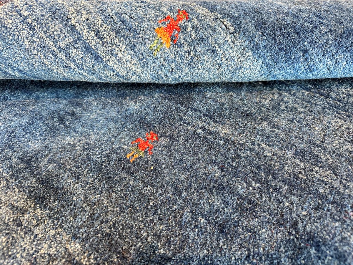 Hand-Knotted Tribal Persian Gabbeh Rug
