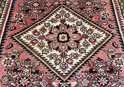 Hand-Knotted Tribal Persian Hossainabad Rug