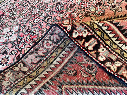Hand-Knotted Tribal Persian Hossainabad Rug