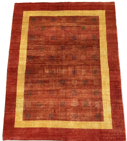 Hand-Knotted Tribal Persian Gabbeh Rug