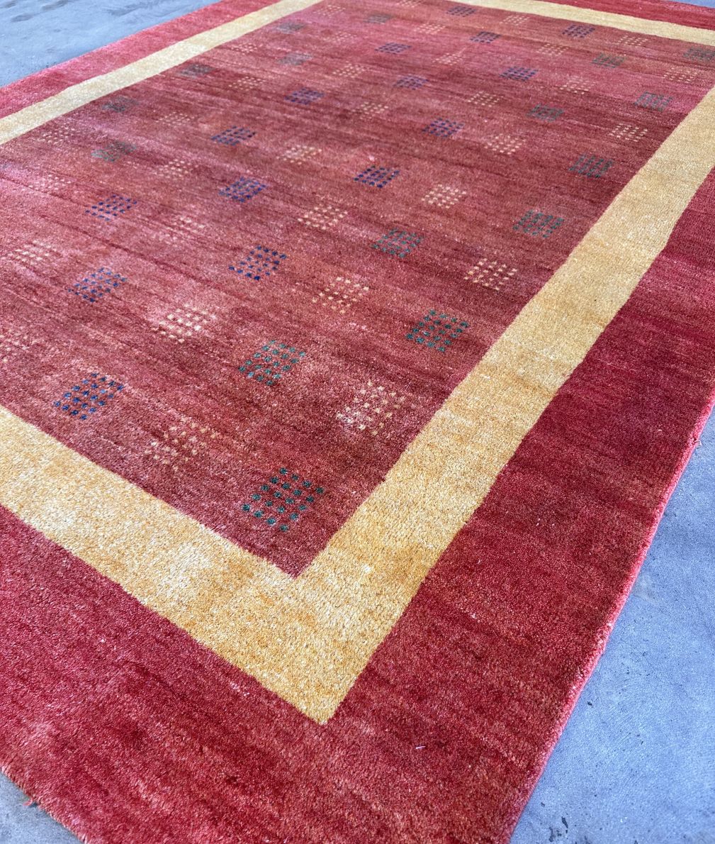 Hand-Knotted Tribal Persian Gabbeh Rug