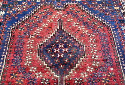 Hand-Knotted Tribal Persian Shiraz Rug