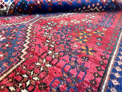 Hand-Knotted Tribal Persian Shiraz Rug