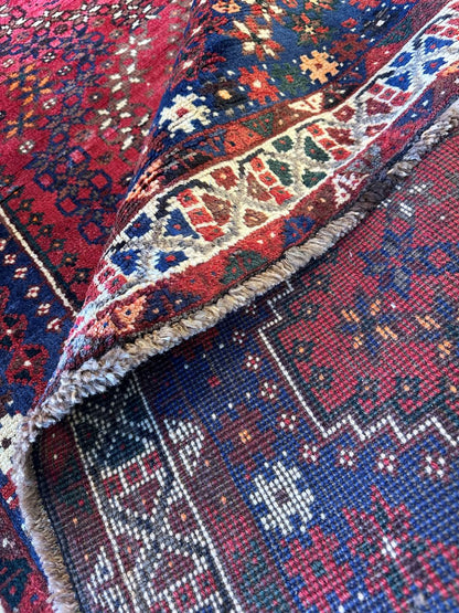 Hand-Knotted Tribal Persian Shiraz Rug