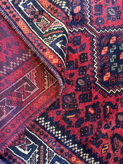 Hand-Knotted Tribal Persian Shiraz Rug