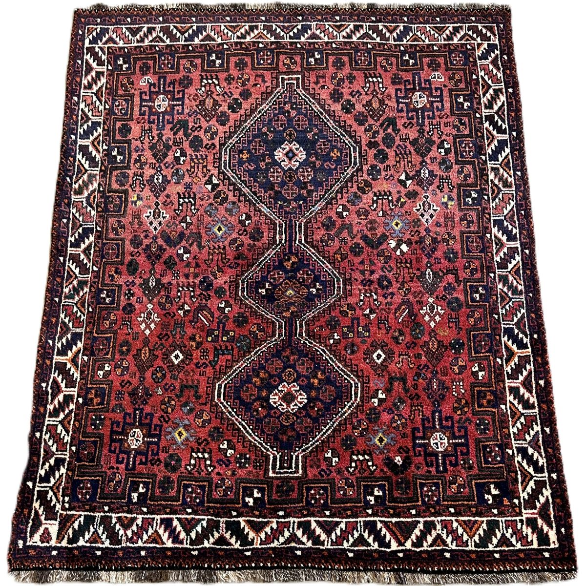 Hand-Knotted Tribal Persian Qashqaie Rug
