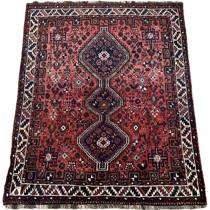 Hand-Knotted Tribal Persian Qashqaie Rug