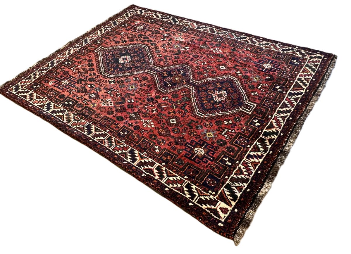 Hand-Knotted Tribal Persian Qashqaie Rug