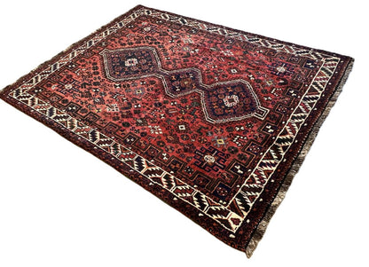 Hand-Knotted Tribal Persian Qashqaie Rug