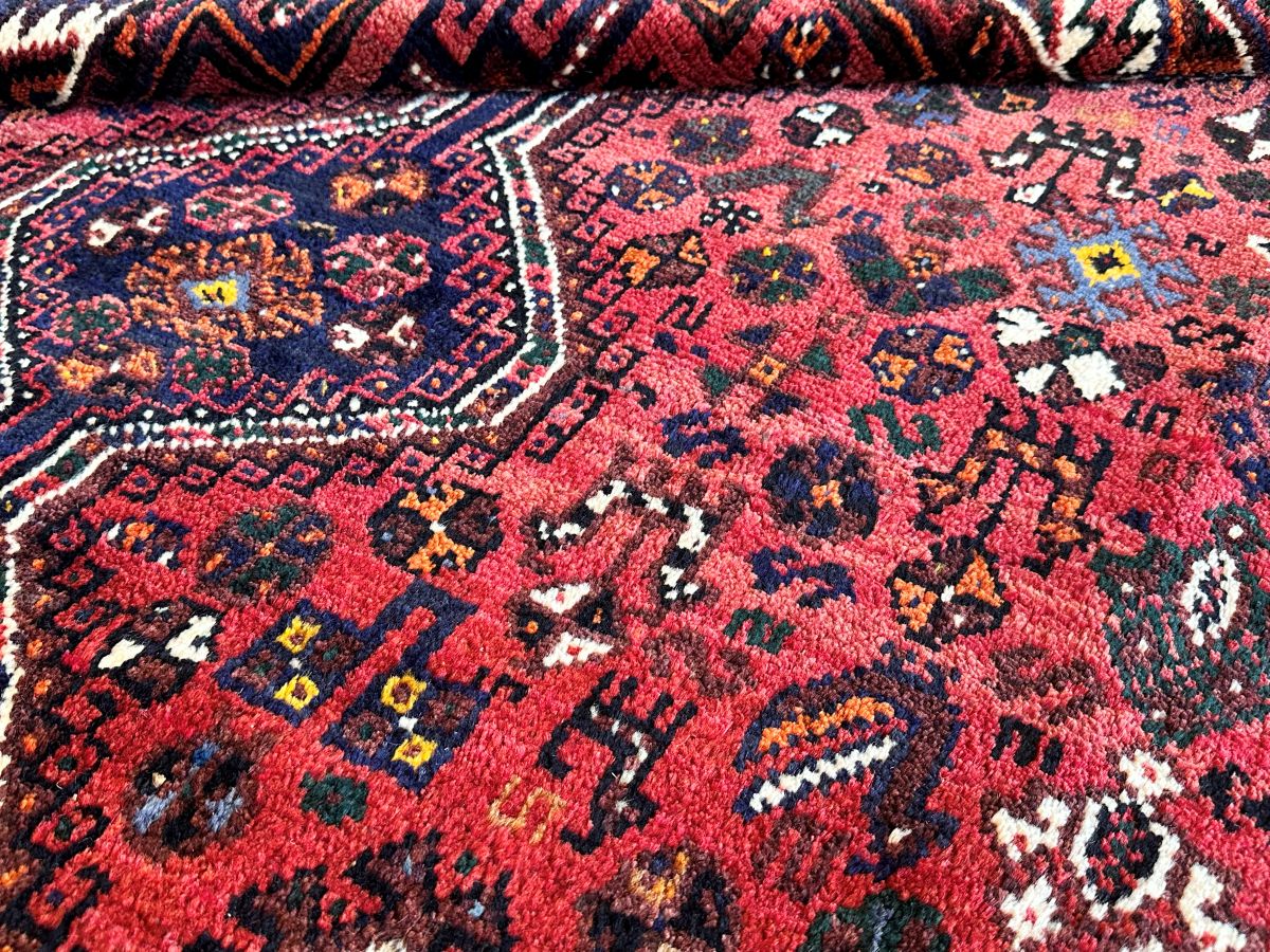 Hand-Knotted Tribal Persian Qashqaie Rug