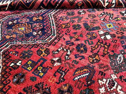 Hand-Knotted Tribal Persian Qashqaie Rug