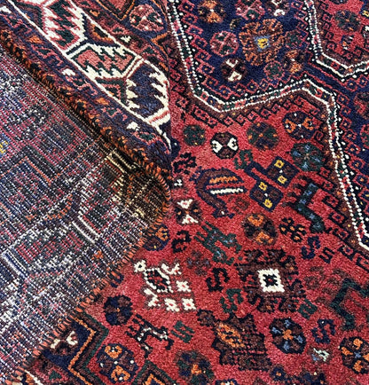 Hand-Knotted Tribal Persian Qashqaie Rug