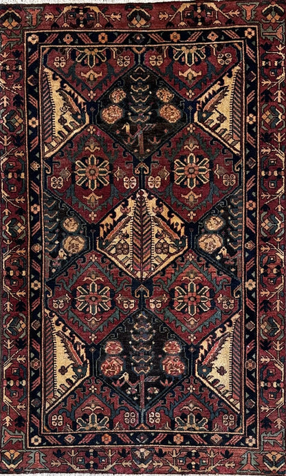 Hand-Knotted Tribal Persian Bakhtiar Rug