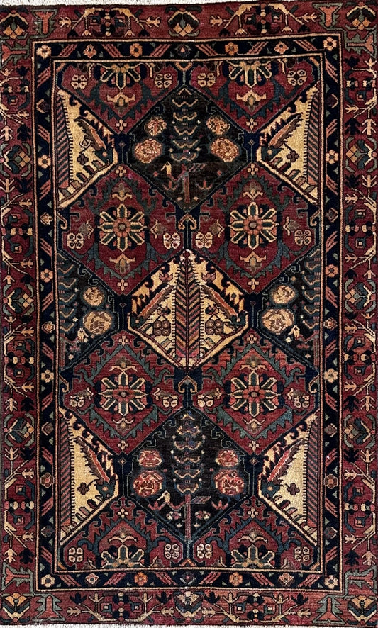 Hand-Knotted Tribal Persian Bakhtiar Rug