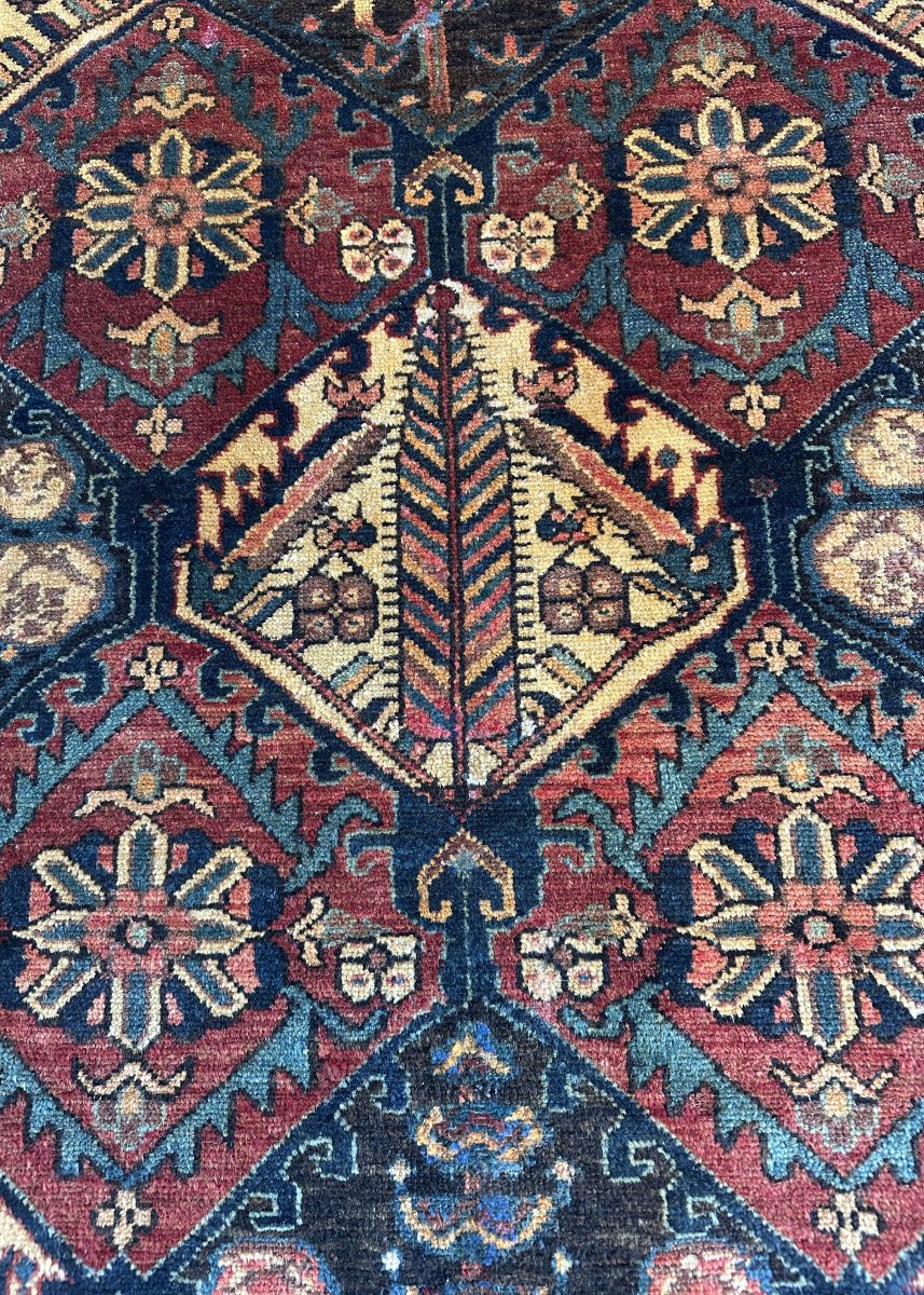 Hand-Knotted Tribal Persian Bakhtiar Rug