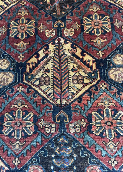 Hand-Knotted Tribal Persian Bakhtiar Rug