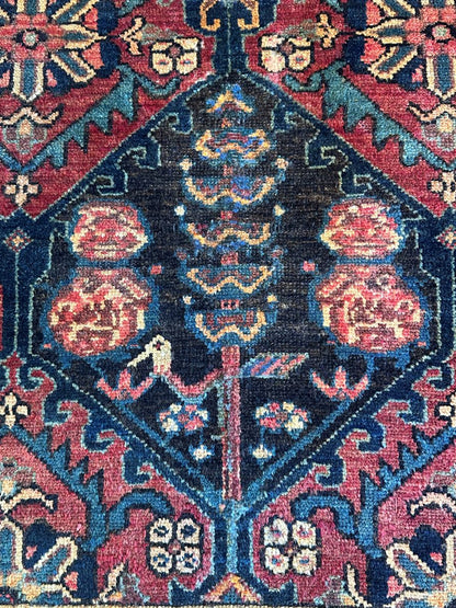 Hand-Knotted Tribal Persian Bakhtiar Rug