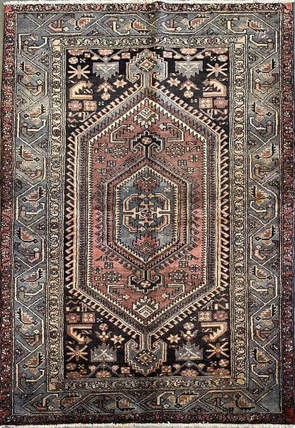 Hand-Knotted Tribal Persian Khamseh Rug