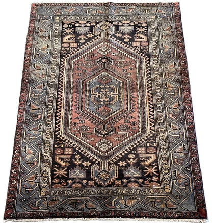 Hand-Knotted Tribal Persian Khamseh Rug