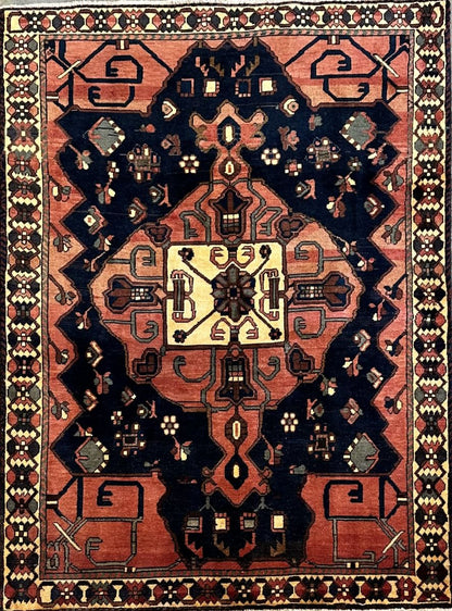 Hand-Knotted Tribal Persian Bakhtiar Rug