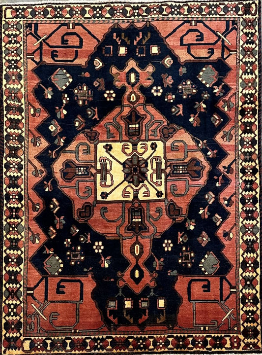 Hand-Knotted Tribal Persian Bakhtiar Rug