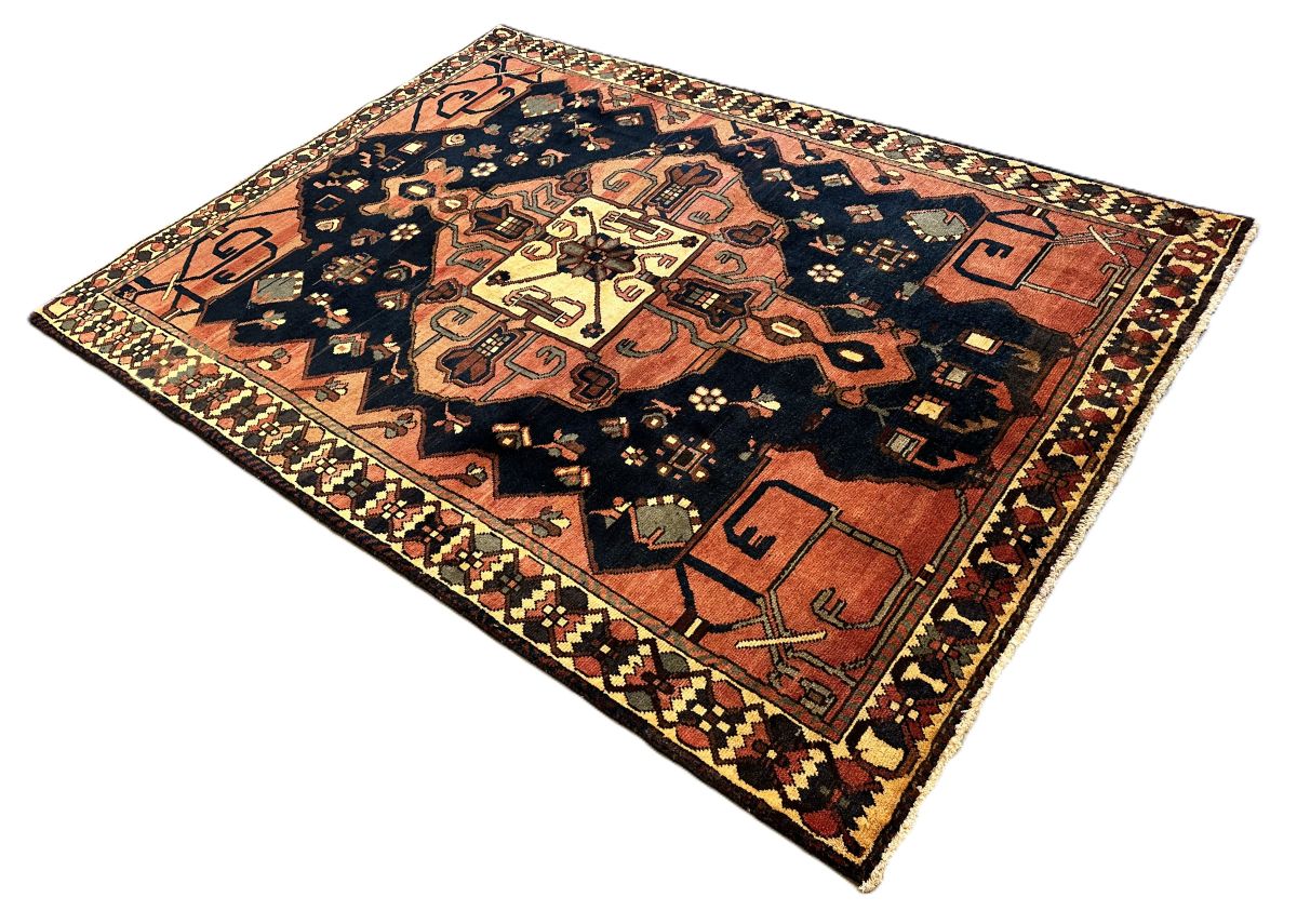 Hand-Knotted Tribal Persian Bakhtiar Rug