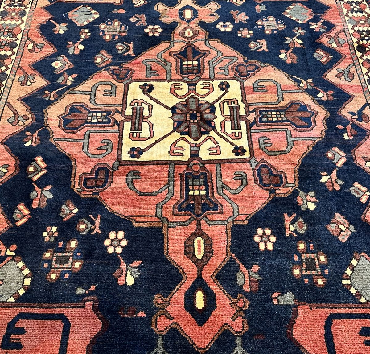 Hand-Knotted Tribal Persian Bakhtiar Rug