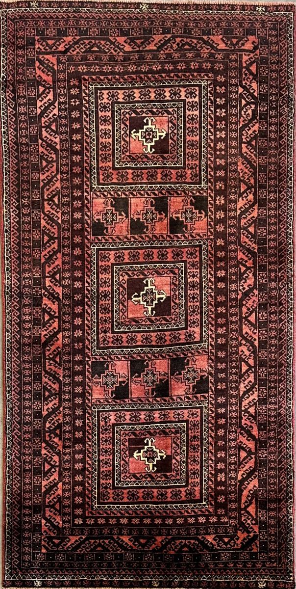 Hand-Knotted Tribal Persian Turkoman Rug