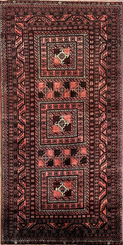 Hand-Knotted Tribal Persian Turkoman Rug