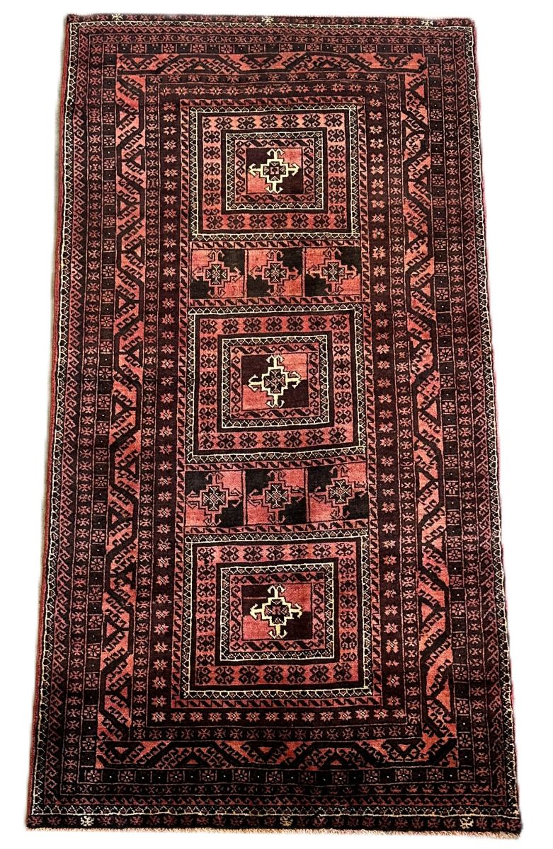 Hand-Knotted Tribal Persian Turkoman Rug
