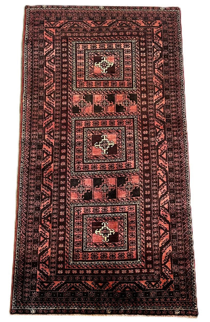Hand-Knotted Tribal Persian Turkoman Rug