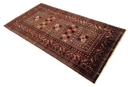 Hand-Knotted Tribal Persian Turkoman Rug