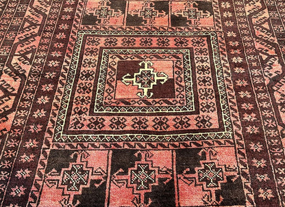 Hand-Knotted Tribal Persian Turkoman Rug
