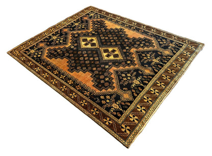 Hand-Knotted Tribal Persian Afshar Rug