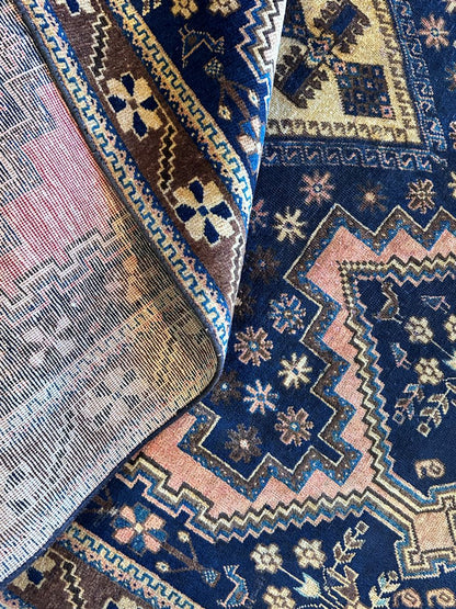 Hand-Knotted Tribal Persian Afshar Rug