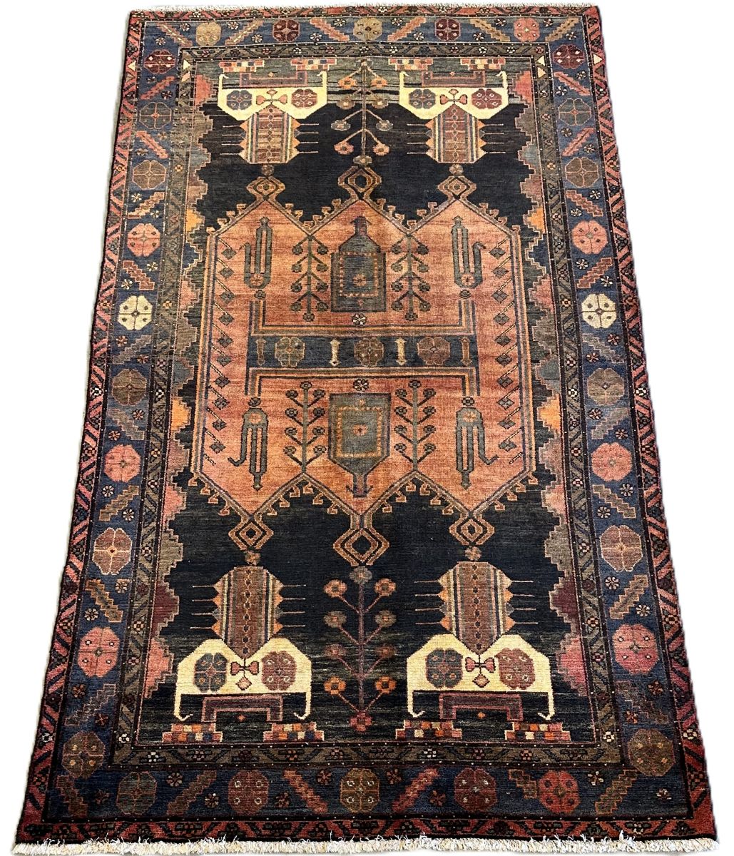 Hand-Knotted Tribal Persian Shahsavan Rug