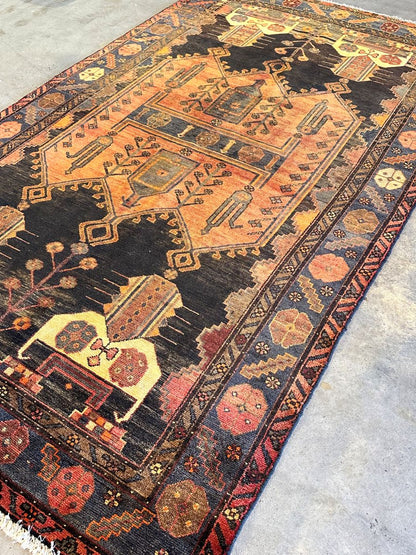 Hand-Knotted Tribal Persian Shahsavan Rug
